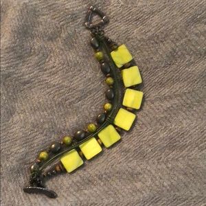 Silpada 3-stranded green bracelet